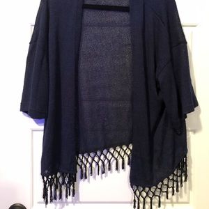 Blue cardigan